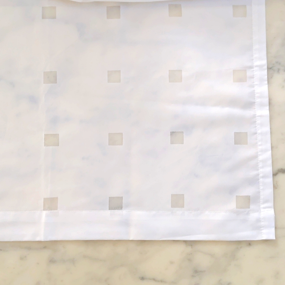 NWT. IKEA Off White Sheer with Design Curtain Panel, 1 Piece.